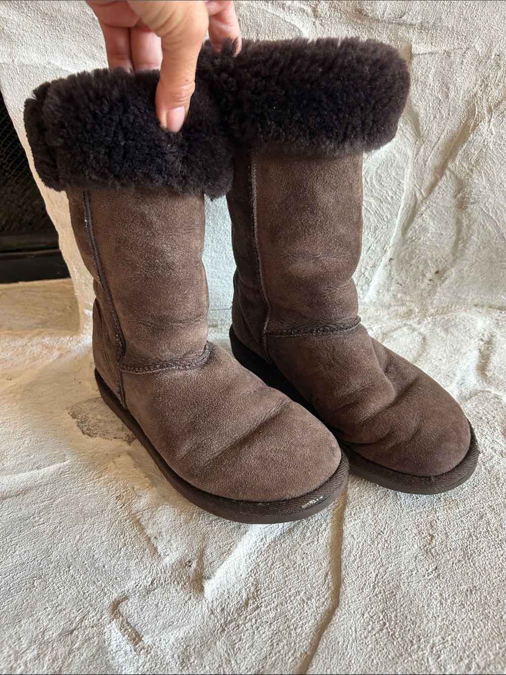 UGG Chocolate Brown Classic Tall Shearling Boots
